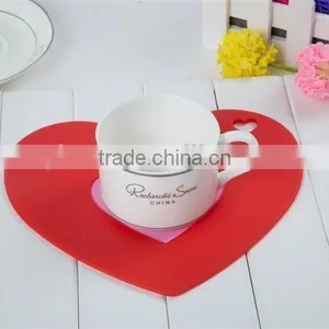 Custom Silicone Coasters Heart Shaped Colorful Silicone Pot Coaster thumbnail-1