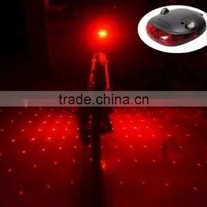 2016 Cycling Bike Bicycle Gypsophila Laser Projector Lamp and 5 LED Rear Tail Light thumbnail-1