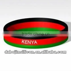 Kenya Flag Silicone Wristbands for Promotional Gifts thumbnail-1