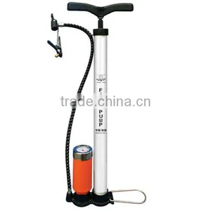 Single Barrel Aluminium Bicycle & Car Tire Hand Pump With Gauge thumbnail-1