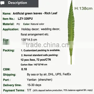 Factory Direct Sales Artificial Green Leaf for Decorative Garden and Floral Arrangement thumbnail-2
