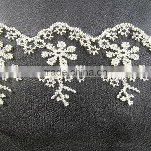 2014 New Design Fancy Net Embroidery Dubai Lace Trim for Dress thumbnail-1