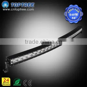 50" 240W 4X4 Single Row Curved Offroad LED Light Bar Arch Bent Bar thumbnail-1