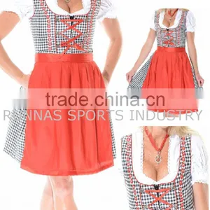100% COTTON FABRIC OKTOBERFEST WOMEN DIRNDL/TRACHTEN DRESS thumbnail-2