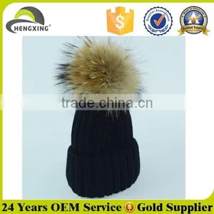 Wholesale Fur Knitted Hat thumbnail-5