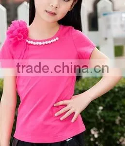 Manufacture Kids Red T-shirts Children Tops thumbnail-1