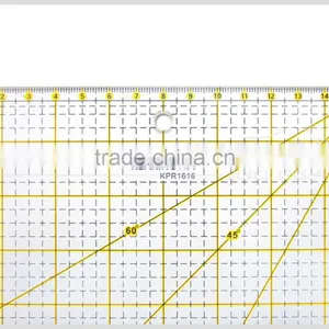 Kearing Clear Rigid Acrylic Plastic Square Rulers For Quilting / Square Quilting Rulers 15 * 15 INCH #KPR1515 thumbnail-4