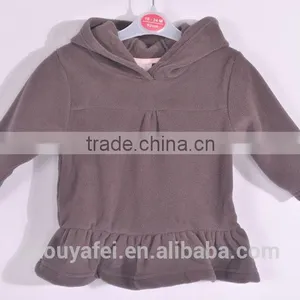 Kids Stock Cloth Polar Fleece Cloth Happy Baby Clothing Stock Apparel Hoody Soft Touch Girls Coat Kids Ready Made Garment thumbnail-6