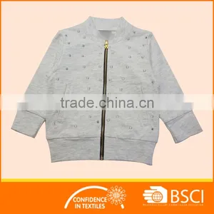 Silver Dots Stitching Children Clothes Wholesale Girls Kids Winter Jacket thumbnail-1
