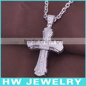 HWMCP1322 Micro Pave Setting Bling Bling Cross Jewelry thumbnail-1