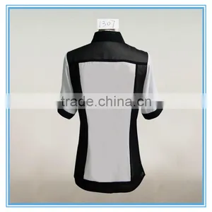 2016 New Fashionable Patch Work Chiffon Model Blouse Neck Designs thumbnail-3