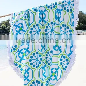 Cotton Velour Promotions Logos Australian The Beach People Roundie Towel With Tassel Fringe thumbnail-5