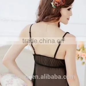 Sexy Lace Transparent Night Sleeping Dress thumbnail-3