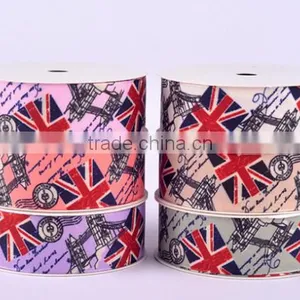 Hi-ana Ribbon 169 100 Yard British Flag Ribbon 25mm - Union Jack UK Ribbon - Grosgrain Ribbon 1" Wide thumbnail-2