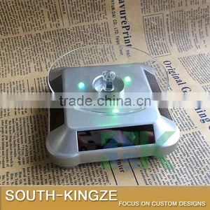 Silver Acrylic Watch/Jewelry/Camera Solar Power Rotating Display Stand thumbnail-2