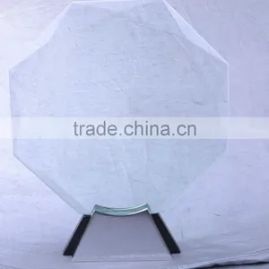Factory Wholesale Customized Engraving Crystal Glass Trophy For Wooden Base Trophy KC-010 thumbnail-2