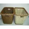Dark Brown PP Rattan Laundry Basket With Handles , Handmade thumbnail-1