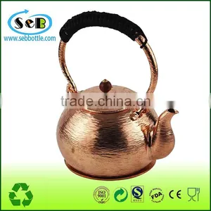 2017 Heavy Gauge 1mm Thick Hammered Copper Tea Pot Kettle Stovetop Teapot thumbnail-6