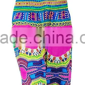 Women Yoga Thai Style Polka Floral Elephant Printed Boho Bloomers Baggy Pants thumbnail-2