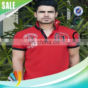 2017 Latest New Fashion Design EMB Red and Blue Polo Shirt thumbnail-4