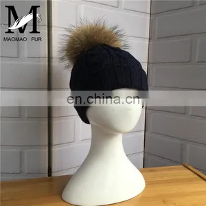 2016 Fashion Design Hot Sale Winter Hat With Cute Fur Pom Kids Beanie thumbnail-3