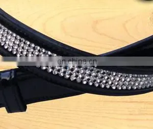 Leather Patent Crystal Bling Belts thumbnail-1