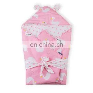 Adjustable Baby Organic Wrap Set Newborns Muslin Swaddle Blanket thumbnail-5