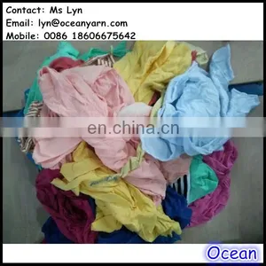 Cotton T-shirt Wipers Well Cutted Recycled Cotton Wiping Rags for Cleaning Machine thumbnail-1