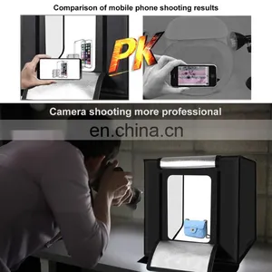Camera Accessories PULUZ 60cm Folding Portable 60W 2 x 1690LM 5500K White Light Photo Studio Shooting Tent Box Kit Photography thumbnail-6