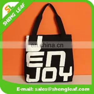 2016 High Quality of Nature Black Cotton Tote Bag With Printing thumbnail-1