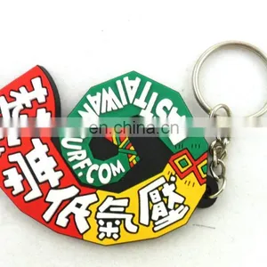 Wholesale Lovely Customized Soft PVC Flag Keychain thumbnail-6