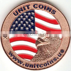 Baking Finished Engrave Copper Commemorative Coins thumbnail-1