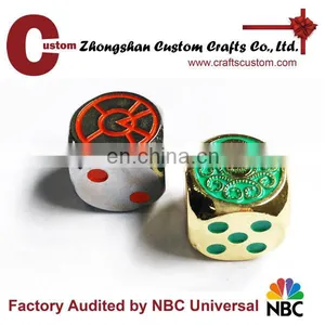 Custom Enamel Painted Logo Soft Corner 6 Side Dice thumbnail-2
