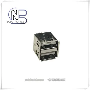 USB A Type Female USB 2.0 Header Double Stack Connector, Right Angle PCB Mount Usb Connector thumbnail-2