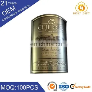 2016 Factory Cheap Custom Die Cut Adhesive Kraft Paper Wine Bottle Sticky Label thumbnail-1