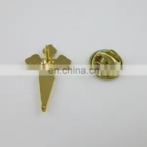 Religious Royal Blue Saint James Crusader Cross Brooches Lapel Pin thumbnail-2