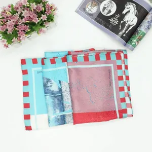 Factory Direct New Pattern Custom Silk Scarf Digital Print Wholesale China thumbnail-3