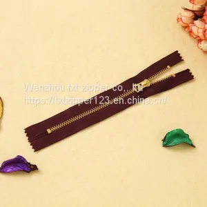 #3 #4 #5 #8 #10 Metal Brass Zipper Close End thumbnail-2