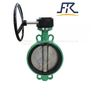 Manual Operation Wafer Ductile Iron Rubber Lined Butterfly Valve Bronze Disc for Sea Water thumbnail-1