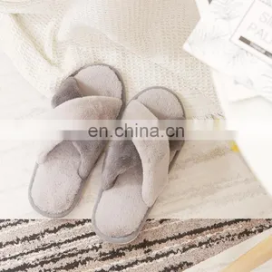 Wholesale Soft and Warm Shoes Leopard Sandals Furry Slippers for Women thumbnail-3