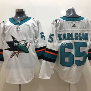 San Jose Sharks #65 Karlsson White Jersey thumbnail-1