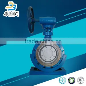 High Performance 10 Inch Flange Connection Worn Gear Operated Metal Hard Sealing Butterfly Valve thumbnail-3