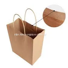 Manufacturers Kraft Paper Bag in Flat or Curly Handle Ecological and 100% Recyclable thumbnail-1
