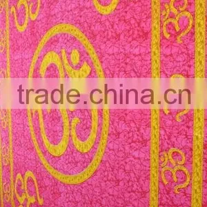 Indian Tapestry Cotton OM Print Pink Wall Hanging Tapestries Throw Mandala Print thumbnail-4