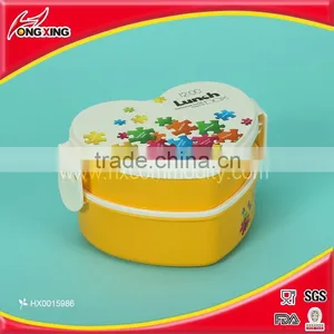 Heart Shaped Plastic Tiffin Lunch Box / Bento Box for Children thumbnail-2