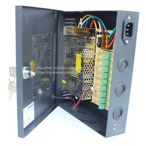 9CH Outputs PTC Auto Reset Fuse 12V 10A 120W CCTV Central AC DC Power Supply Distribution Box thumbnail-1