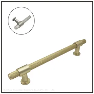 Fancy Knurled Pegangan Dan Kenop Tarik Laci Lemari Aluminium Furnitur Warna Ganda thumbnail-3