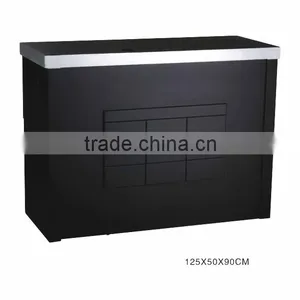 Wholesale Barber Supplies Salon Shop Using Modern Salon Furniture Design Check Out Counter Payment Reception Wooden Table thumbnail-2