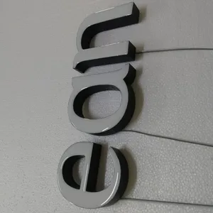 Acrylic Luminous Words Mini Words Resin Outdoor Advertising Back Luminous Stainless Steel Advertising thumbnail-2