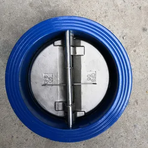High Quality Ductile Iron Wafer Type Check Valve Stainless Steel Dual Plate EPDM Seat Butterfly Valve thumbnail-2